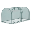 8' x 4' Crop Cage, Plant Protection Tent with Two Zippered Doors, Storage Bag and 4 Ground Stakes, for Garden, Yard, Lawn, Green