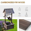 Rustic Wishing Well Fountain for Outdoor Garden Accent Decorative