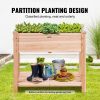 Raised Garden Bed, 34 x 18 x 30 in Wooden Planter Box, Elevated Outdoor Planting Boxes with Legs