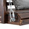 Wooden Porch Swing 4.5 ft, Patio bench swing for Courtyard & Garden, Upgraded 880 lbs Strong Load Capacity