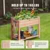 Raised Garden Bed, 34 x 18 x 30 in Wooden Planter Box, Elevated Outdoor Planting Boxes with Legs