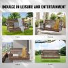 Wooden Porch Swing 4.5 ft, Patio bench swing for Courtyard & Garden, Upgraded 880 lbs Strong Load Capacity
