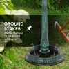 Bird Bath Bowl, 3-in-1 Pedestal Birdbath with Bird Feeder and Flower Planter, Large Water Basin, Outdoor, Green