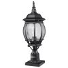 2 Pack Dusk to Dawn Outdoor Post Light, 20.87 in, Waterproof Lamp Post Light Fixtures with 5.5 in Pier Mount Base Glass Shade