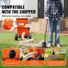 Wood Chipper Shredder Mulcher Leaf Vacuum Kit, 4.3 Inch x 13.1 ft Heavy Duty Universal Woodchipper Accessory, 4 inch Diameter for Large Volume Feeding