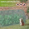 8' x 4' Crop Cage, Plant Protection Tent with Two Zippered Doors, Storage Bag and 4 Ground Stakes, for Garden, Yard, Lawn, Green