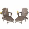 Folding chair 2-piece set, courtyard chair, brown