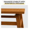 Outdoor Wood Coffee Table, 42" Farmhouse Side Table for Patio