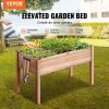 Raised Garden Bed, 3.9 x 1.9 x 2.5 ft Wooden Planter Box, Elevated Outdoor Planting Boxes with Legs