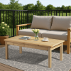 Outdoor Wood Coffee Table, 44" Farmhouse Side Table for Patio