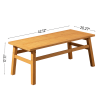 Outdoor Wood Coffee Table, 42" Farmhouse Side Table for Patio