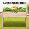 Raised Garden Bed, 3.9 x 1.9 x 2.5 ft Wooden Planter Box, Elevated Outdoor Planting Boxes with Legs