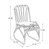 5 PCS Outdoor Dining Set for 4, Square Table with Acacia Wood Top & Rattan Chairs, 32.5" Modern Furniture Set for Patio, Deck, Backyard, Porch