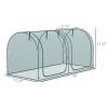 8' x 4' Crop Cage, Plant Protection Tent with Two Zippered Doors, Storage Bag and 4 Ground Stakes, for Garden, Yard, Lawn, Green