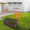 Compost Spreader, 24.4-25.6" Height Adjustable Handle, 24" Wide, Lawn and Garden Peat Moss Roller with Side Latches