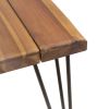 7 PCS Outdoor Dining Set for 6, Rectangular Table with Acacia Wood Top & Rattan Chairs, 72" Large Modern Furniture Set for Patio, Deck, Backyard