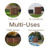 3-Panel Outdoor Air Conditioner Fence Screen, Outside Wood Privacy Fence, 32" W x 38" H