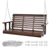 Wooden Porch Swing 4.5 ft, Patio bench swing for Courtyard & Garden, Upgraded 880 lbs Strong Load Capacity