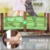 5 ft Fir Wood Garden Bridge with Side Railings, Arc Walkway for Backyards, Gardens & Streams, Stained Wood