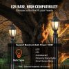 Dusk to Dawn Outdoor Post Light, 15.75 in Height, Waterproof Lamp Post Light Fixture with 5.5 in Pier Mount Base Glass Shade