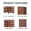 3-Panel Outdoor Air Conditioner Fence Screen, Outside Wood Privacy Fence, 32" W x 38" H