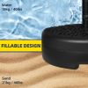 Half Round Umbrella Base Sand or Water Filled Black Patio Stand Holder for Lawn Deck Backyard Garden Fit 1.5" or 2" Pole