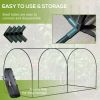 8' x 4' Crop Cage, Plant Protection Tent with Two Zippered Doors, Storage Bag and 4 Ground Stakes, for Garden, Yard, Lawn, Green