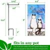 Garden Flag & Stand Life is Better with Cats | 4x8 Inch | Printed Blockout Polyester