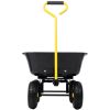 Metal Dumping Cart, 600lb Garden Cart Utility Yard Cart, Black Metal Large Bed,10 Inch Tires, for Lawn, Gardening, Construction