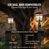 2 Pack Dusk to Dawn Outdoor Post Light, 15.75 in, Waterproof Lamp Post Light Fixtures with 5.5 in Pier Mount Base Glass Shade