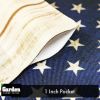 Combo Pack Garden Flag Stand Black 36x16 Inch & Garden Flag God Bless America USA Flag Map 12x18 Inch