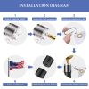 20ft Telescope Flag Pole, Black | 22FLP001-20-F1-06.V2 Upgraded Version