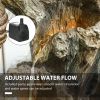22.4" Outdoor Fountain, 3-Tier Resin Resin Bears and Honey Beehive Outdoor Waterfall Fountain with LED Lights, Pump