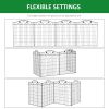 Garden Fence, 4 Pack, 44 in(H) x 12 ft(L) Folding Garden Fence Border, No Dig Ground Stake Metal Fence Panels for Outdoor Patio Yard Landscape