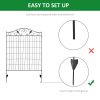 Garden Fence, 4 Pack, 44 in(H) x 12 ft(L) Folding Garden Fence Border, No Dig Ground Stake Metal Fence Panels for Outdoor Patio Yard Landscape