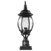 2 Pack Dusk to Dawn Outdoor Post Light, 20.87 in, Waterproof Lamp Post Light Fixtures with 5.5 in Pier Mount Base Glass Shade