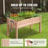 Raised Garden Bed, 3.9 x 1.9 x 2.5 ft Wooden Planter Box, Elevated Outdoor Planting Boxes with Legs