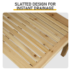 Outdoor Wood Coffee Table, 44" Farmhouse Side Table for Patio