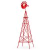 8 Feet Windmill Metal Ornamental Wind Wheel Weather Resistant
