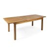 7 Pieces Acacia Wood Outdoor Dining Set s,Modern 6 Chairs 1 Large Table, Dining Furniture Set for Lawn, Backyard, Garden Deck,Poolside,Beige