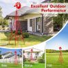 8 Feet Windmill Metal Ornamental Wind Wheel Weather Resistant