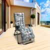67x22in Chaise Lounger Cushion Recliner Rocking Chair Sofa Mat Deck Chair Cushion