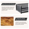 Patio Minimalist Twin Size Garden Swing Bed Wood Porch Swing with Ropes for Backyard, Safe Sloped Design