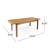 7 Pieces Acacia Wood Outdoor Dining Set s,Modern 6 Chairs 1 Large Table, Dining Furniture Set for Lawn, Backyard, Garden Deck,Poolside,Beige