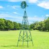 8 Feet Windmill Metal Ornamental Wind Wheel Weather Resistant