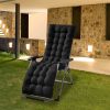 71x22in Plus Type Chaise Lounger Cushion Recliner Rocking Chair Sofa Mat Deck Chair Cushion for Outdoor Patio Garden